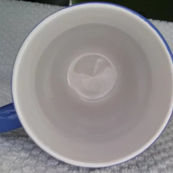Glossy Ceramic Coffee Mug, Polka Dot, Blue & White - Picture 13 of 14